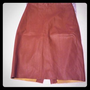Express Brown Vegan Leather Pencil Skirt, Sz 00, NWT
